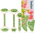 Sbnnfikeb Jade Roller and Gua Sha Set,Gua Sha Facial Tools,Face Roller,Jade Roller for Face,Guasha Tools for Face,Self Care Gift for Men Women - Image 2