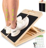 Slant Board for Calf Stretching, Adjustable Portable Wooden Incline Board for Calf Stretcher with Training Poster, 300 Lbs Weight Capacity Calf Stretch Wedge for Leg, Knees, Heel, Ankle & Stretching - Image 2