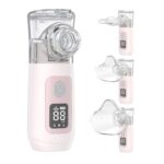 Smart Digital Display Portable Nebulizer for Adults and Kids, Portable Nebulizer with Tube, Mouthpiece and Mask - Rechargeable Nebulizer for Travel and Home Use, Take-Along Nebulizer for Kids -04 - Image 2