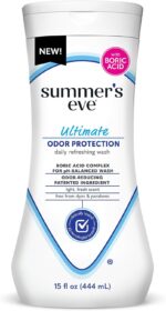 Summer's Eve Ultimate Odor Protection Daily Feminine Wash, pH-Balanced Formula Body Wash for Women with Boric Acid Helps Control Vaginal Odor, 15 Fl Oz - Image 2