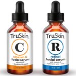 TruSkin Face Serum Duo – Vitamin C Serum & Retinol Serum for Face – AM & PM Anti Aging Skincare Routine – Brightening & Smoothing Facial Serums, 1 fl oz Each - Image 2