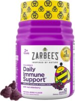 Zarbee’s Kids Elderberry Immune Support Supplement Gummies, Vitamins A C D3 E & Zinc, Elderberry Extract, Gluten & Gelatin Free, No Artificial Flavors, Natural Berry Flavor, Ages 2+, 42 Ct - Image 2