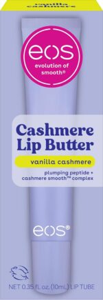 eos Cashmere Lip Butter - Vanilla Cashmere, Plumping Peptides, Smoothing, eos Lip Butter, Shea Butter, Lip Mask, Lip Moisturizer, Soft Lips, 0.35 fl oz - Image 2