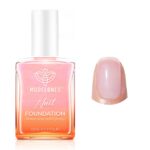 modelones Nail Strengthener, Sparkle Pink Nail Polish Nail Repair for Damaged Nails Hardener Air Dry Nail Growth Polish Natural Nail Concealer Foundation Gifts for Women 15ml - Image 2