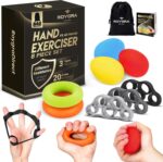 roygra Grip Strength Trainer (8 Pack), Forearm Strengthener, Stress Balls for Adults, Hand Strengthening Devices, Wrist Finger Strengthener, Physical Therapy Exercise Equipment, Golf Baseball Climbing - Image 2