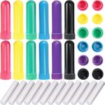 12 Set Essential Oil Inhaler, Refillable Nasal Inhaler Blanks with Unscented Wicks, Assorted Colors - Image 2