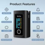 Wellue Bluetooth Pulse Oximeter Fingertip, Blood Oxygen Saturation Monitor with Free APP, Batteries, Carry Bag & Lanyard - Image 3