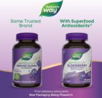 Nature's Way Sambucus Elderberry Immune Gummies for Kids with Black Elderberry Extract, Vitamin C and Zinc, Immune Support Gummies*, 60 Count - Image 3