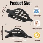 8 Pack Flat Hair Clips for Women,Matte No Crease Flat Claw Clips, Large Strong Hold Barrettes for Thick & Thin Hair, French Duckbill Styling Accessories - Image 3