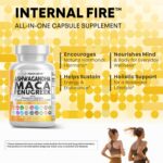 Clean Nutraceuticals Ashwagandha Maca Root Fenugreek Supplement with Tongkat Ali Ginseng - Assists with Stress, Mood & Thyroid - Ashwagandha Capsules Fenugreek Caps - 1 Pack - Image 6