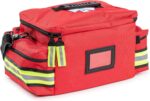 Scherber First Responder Fully-Stocked Professional Essentials EMT/EMS Trauma Kit | HSA/FSA Approved | Reflective Bag w/8 Zippered Pockets & Compartments & 200+ First Aid Supplies - Red - Image 4