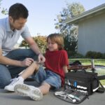 Mancro Medical Bag, Home Health Nurse Bag with Nonslip Bottom, Removable Shoulder Strap, Water-Resistant Empty First Aid Organizer for Medical Student, Therapist, Black - Image 4