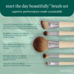 EcoTools Makeup Brush Set for Eyeshadow, Foundation, Blush, and Concealer with Bonus Storage Case, Start the Day Beautifully, Travel Friendly, 6 Piece Set - Image 3
