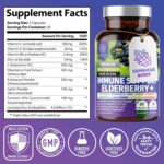 2 Pack N1N Premium 10 in 1 Immune Support Supplement [10 Potent Ingredients] with Elderberry, Vitamin C, Zinc, Echinacea, Turmeric Curcumin, Garlic and Probiotics for Adults, 120 Veg Caps - Image 3