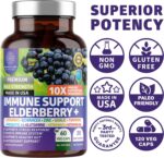 2 Pack N1N Premium 10 in 1 Immune Support Supplement [10 Potent Ingredients] with Elderberry, Vitamin C, Zinc, Echinacea, Turmeric Curcumin, Garlic and Probiotics for Adults, 120 Veg Caps - Image 7