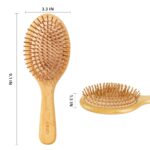 MRD Hair brush, Natural Bamboo Paddle Detangling Hairbrush, Massage Scalp Thick/Thin/Curly/Dry Hair For Women & Men - Image 6