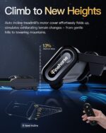 Akluer 13% 6-Level Walking Pad with Auto Incline - Treadmill with Auto Incline and Remote Control, 330Lbs Capacity Portable Compact Treadmill for Home Office, LED Display - Image 3