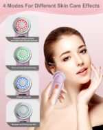 Face Massager Electric Face Lifting 4 in 1 Facial Massager Anti Aging Skin Tightening Firming Skin Care Tools (Pink2) - Image 3