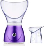 Facial Steamer,Nano Ionic Face Steamer for Home Facial,Face Sauna Spa Sinuses Moisturizing Cleansing Pores for for Women Moisturizing Home SPA (Blue) (Purple-1) - Image 3