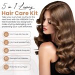 Curly Hair Essentials Set - Mist Spray Bottle For Styling, Detangler Brush, Scalp Massager For Hair Growth, Silicone Scrubber, Turban Towel For Women, Microfiber Wrap, Satin Sleeping Bonnet - Image 3