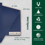 Jade Fusion Yoga Mat, Luxurious Comfort & Sturdy Workout Mats for Home Gym, 68" and 74" Yoga Mat Thick, Non-Slip Workout Mat with Extra Strong Grip, US Made Yoga Mats - Image 4
