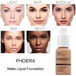 2 Pack PHOERA Foundation,Full Coverage Foundation, Concealer Foundation Full Coverage Flawless New 30ml PHOERA 24HR Matte Oil Control Concealer。(103 Warm peach） - Image 4