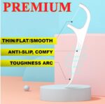 14 Packs Travel Dental Floss Pick Case, Holder, Come with 140pcs Premium QUALIALL Toothpick Flossers for Adults Teeth Cleaning, Sealed Portable Refillable, Green, Pink. - Image 4