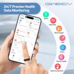 Smart Ring for Women Men, Health Fitness Tracker Ring with Heart Rate/Sleep Tracker/Blood Oxygen/HRV/Stress/Calorie/Steps, IP68 Waterproof for iOS & Android, No APP Fees(Black,12#) - Image 4