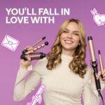 Wavytalk 5 in 1 Curling Wand Set, Multi Curl, Curling Wand Set with Thermal Brush and 4 Interchangeable Ceramic Curling Wand(0.5”-1.25”), Instant Heat Up Wand Curling Iron (Rose Gold) - Image 4