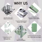 Manicure Set 10 in 1 Stainless Steel, Nail Clippers Scissors Pedicure Tools Kit - Portable Travel Grooming Kit for Men and Women with Leather Case (Jade Green) - Image 4