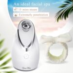 YourMate Facial Steamer Nano Ionic Face Steamer, Adjustable Nozzle with Aromatherapy Warm Mist for Sinuses Moisturizing Humidifier Unclogs Pores, Homeuse Vaporizador Facial (White) - Image 5