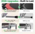 BCAN 40/48" Foldable Mini Trampoline Max Load 330lbs/440lbs, Fitness Rebounder with Adjustable Foam Handle, Exercise Trampoline for Adults Indoor/Garden Workout - Image 3