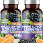 2 Pack N1N Premium 10 in 1 Immune Support Supplement [10 Potent Ingredients] with Elderberry, Vitamin C, Zinc, Echinacea, Turmeric Curcumin, Garlic and Probiotics for Adults, 120 Veg Caps - Image 2