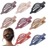 8 Pack Flat Hair Clips for Women,Matte No Crease Flat Claw Clips, Large Strong Hold Barrettes for Thick & Thin Hair, French Duckbill Styling Accessories - Image 2
