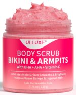 Bikini Area Exfoliator with 10% AHAs BHA & Vitamin C, Exfoliating Body Scrub for Ingrown Hair and Underarm Bumps, Dark Spots, Moisturize Brighten Soothe & Even Skin Tone, Sensitive Skin Safe, 7.76 oz - Image 2