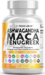 Clean Nutraceuticals Ashwagandha Maca Root Fenugreek Supplement with Tongkat Ali Ginseng - Assists with Stress, Mood & Thyroid - Ashwagandha Capsules Fenugreek Caps - 1 Pack - Image 2