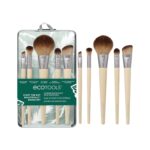 EcoTools Makeup Brush Set for Eyeshadow, Foundation, Blush, and Concealer with Bonus Storage Case, Start the Day Beautifully, Travel Friendly, 6 Piece Set - Image 2
