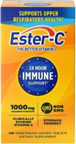 Ester-C Vitamin C 1000 mg Coated Tablets, Immune System Booster, Stomach-Friendly Supplement, 120 Count - Image 2