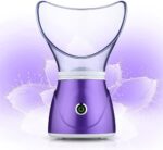 Facial Steamer,Nano Ionic Face Steamer for Home Facial,Face Sauna Spa Sinuses Moisturizing Cleansing Pores for for Women Moisturizing Home SPA (Blue) (Purple-1) - Image 2