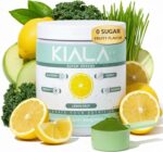 Kiala Nutrition Super Greens, Organic Greens Powder with Spirulina & Chlorella for Digestion, Gut Health, Immunity, Adaptogens, Energy, Gluten Free, Vegan, Sugar Free, Lemon Drop, 30 Servings - Image 2