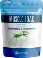 Muscle Soak Bath Salt 32 Ounces (2 Lbs) Epsom Salt with Natural Peppermint and Eucalyptus Essential Oils Plus Vitamin C in BPA Free Pouch with Easy Press Lock Seal Made in USA - Image 2