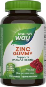 Nature's Way Zinc Gummies, Adult & Kids 9+ Immune Support Gummies*, 100% Daily Value per Serving, Mixed Berry Flavor, 120 Chews - Image 2