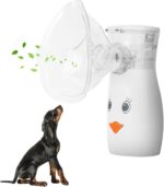 Portable Mesh Atomizer/Nebulizer for Veterinary use Rechargeable 3 Level Atomizing Self-Cleaning Auto-Off Mask for Animals use(Small) - Image 2