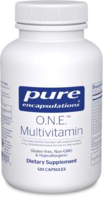 Pure Encapsulations O.N.E. Multivitamin - Once Daily Multivitamin with Antioxidant Complex Metafolin, CoQ10, and Lutein to Support Vision, Cognitive Function, and Cellular Health* - 120 Capsules - Image 2