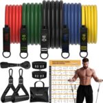Readaeer Resistance Bands, Exercise Bands for Working Out, Work Out Bands with Handles for Men and Women for Indoor and Outdoor Sports, Fitness, Suspension, Speed Strength, Training, Home Gym,Yoga - Image 2