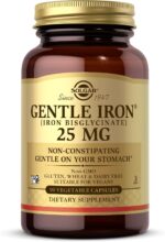 Solgar Gentle Iron (Iron Bisglycinate) 25 mg - 90 Vegetable Capsules - Non-Constipating, Gentle on Your Stomach - Non-GMO, Gluten Free - 90 Servings - Image 2