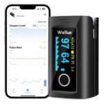 Wellue Bluetooth Pulse Oximeter Fingertip, Blood Oxygen Saturation Monitor with Free APP, Batteries, Carry Bag & Lanyard - Image 2