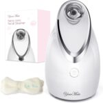 YourMate Facial Steamer Nano Ionic Face Steamer, Adjustable Nozzle with Aromatherapy Warm Mist for Sinuses Moisturizing Humidifier Unclogs Pores, Homeuse Vaporizador Facial (White) - Image 2