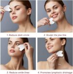 Metal Gua Sha Facial Tools, 100% 304 Stainless Steel Guasha Tool for Face, Premium Guasha Set for Face, Body, Gua Sha Stone for Tighten Skin - Image 3