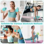 Adjustable Dumbbell Set, 4 in 1 Free Weights Dumbbells Set for Women, Weights for Women at Home, 2lb 3lb 4lb 5lb with TPU Soft Rubber Handle for Home Gym Exercise Training - Image 3